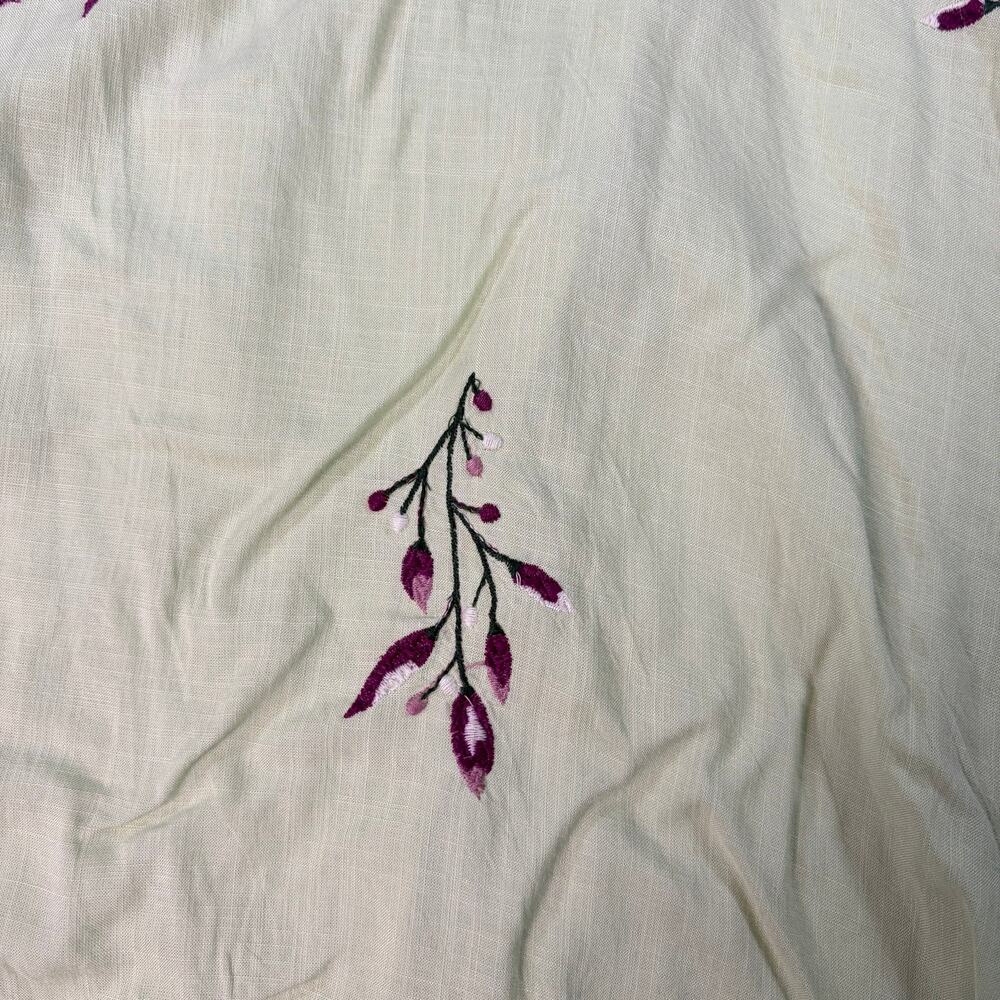 NWT max kurta, kurti light green floral embroidered 3/4 sleeve tunic. Size L. - Picture 2 of 6